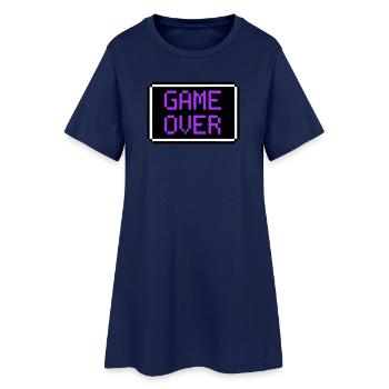 Game Over Shield Retro Gamer - Women’s T-Shirt Dress - light navy - Front
