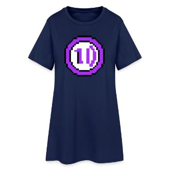 Arcade Münze 10 Jahre Jubiläum - Frauen T-Shirt-Kleid - Light Navy - Vorne