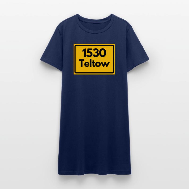 OLD POSTCODE POSTCODE RETRO 1530 TELTOW HEIMAT Women’s T-Shirt Dress