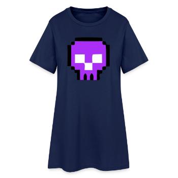 Fin du jeu de Pixel Skull - Robe T-shirt Femme - marine clair - Devant