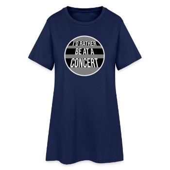 Je préférerais être à un concert Lustig Musik Konzert - Robe T-shirt Femme - marine clair - Devant