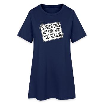 Science Does Not Care What You Believe Fakten Logo - Frauen T-Shirt-Kleid - Light Navy - Vorne