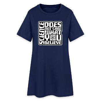 Science Does Not Care What You Believe Fakten Logo - Frauen T-Shirt-Kleid - Light Navy - Vorne