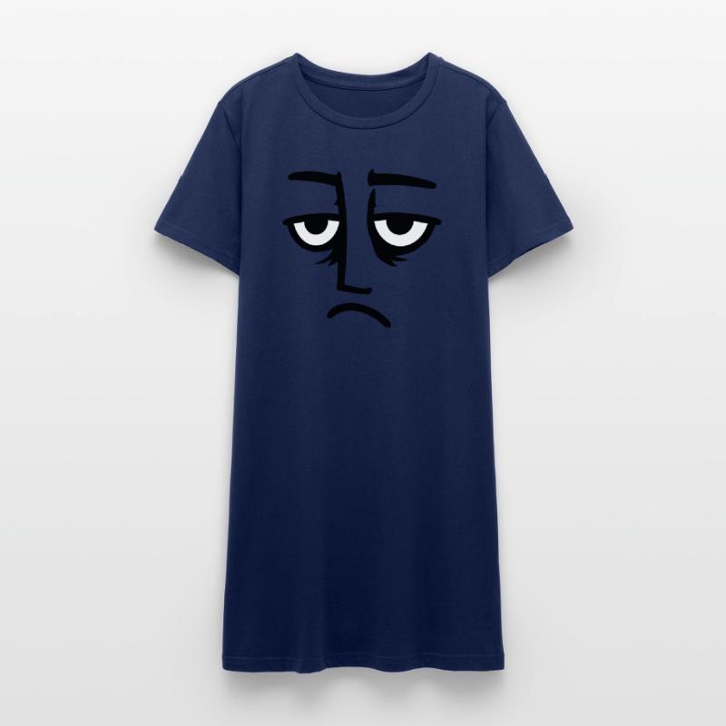 Grumpy sad disappointed face funny Women’s T-Shirt Dress