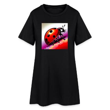 coccinelle - Robe T-shirt Femme - noir - Devant