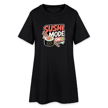 Mode Sushi Activé - Robe T-shirt Femme - noir - Devant