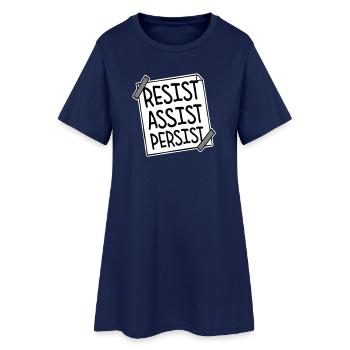 Résistez Assistez Persister Activisme Logo de motivation - Robe T-shirt Femme - marine clair - Devant