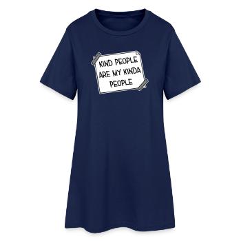 Les gens gentils sont mon genre de gentillesse - Robe T-shirt Femme - marine clair - Devant