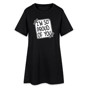 Je suis tellement fier de toi pour t’encourager sincèrement à dire - Robe T-shirt Femme - noir - Devant