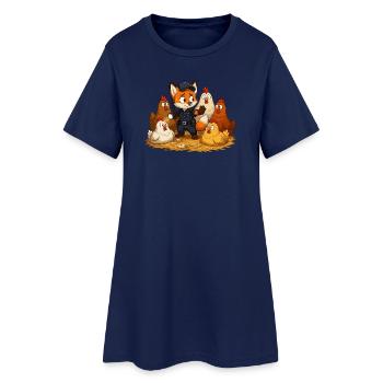 Chantier Fuchs Safety Hero - Robe T-shirt Femme - marine clair - Devant