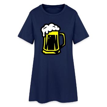 Chope à bière Icône de la bière - Robe T-shirt Femme - marine clair - Devant