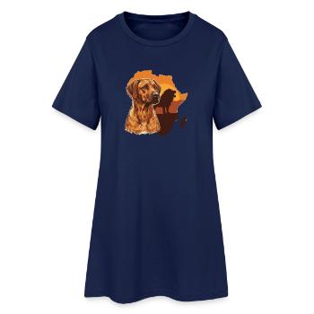 Rhodesian Ridgeback - Women’s T-Shirt Dress - light navy - Front
