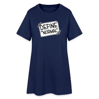 Définir le graphique sarcastique drôle normal - Robe T-shirt Femme - marine clair - Devant
