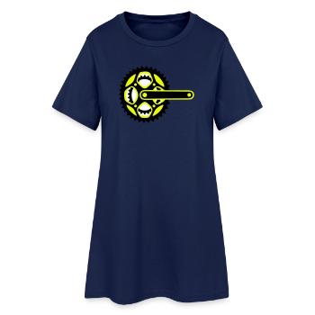 Icône de plateau de vélo - Robe T-shirt Femme - marine clair - Devant