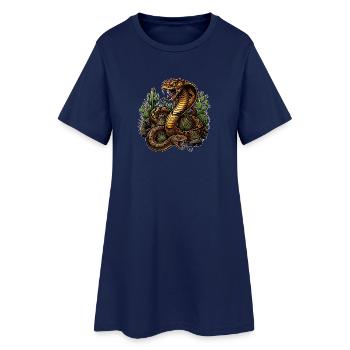 Cobra du désert et son compagnon - Robe T-shirt Femme - marine clair - Devant