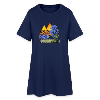 Bergbegeistert-Enzian - Frauen T-Shirt-Kleid - Light Navy - Vorne
