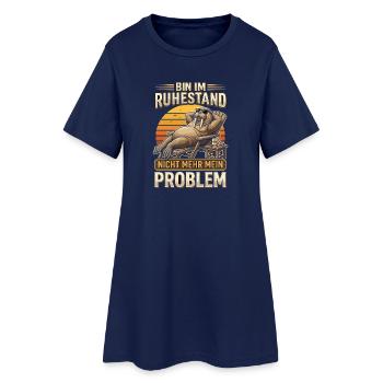 Ruhestand Walross Relax-Design - Frauen T-Shirt-Kleid - Light Navy - Vorne