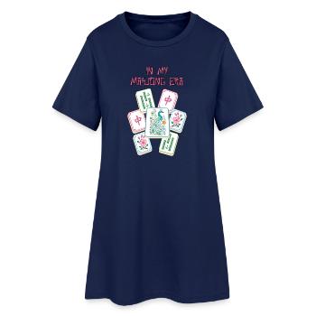 In My Mahjong Era Mahjong Game Social Club - Women’s T-Shirt Dress - light navy - Front
