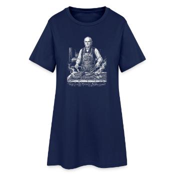 John Quincy Adams beim BBQ Grillen - Frauen T-Shirt-Kleid - Light Navy - Vorne