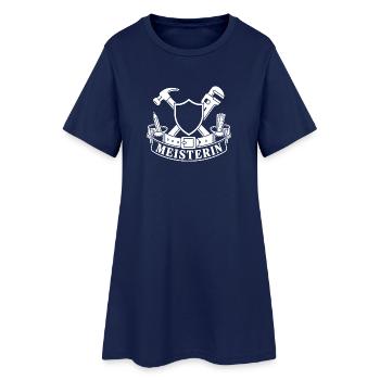 Meisterin – Handwerkerin Handwerk Wappen Vektor - Frauen T-Shirt-Kleid - Light Navy - Vorne
