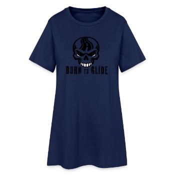 Born to Glide - Frauen T-Shirt-Kleid - Light Navy - Vorne