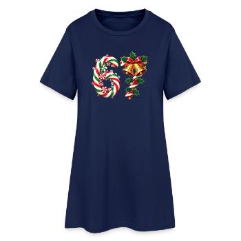 67 Weihnachtsmeme - Frauen T-Shirt-Kleid - Light Navy - Vorne