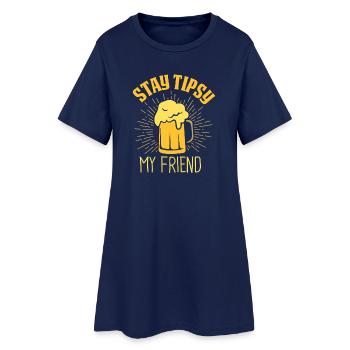 Serveur Barman Barchef - Robe T-shirt Femme - marine clair - Devant