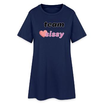 Team, Liebling, Liebling - Frauen T-Shirt-Kleid - Light Navy - Vorne