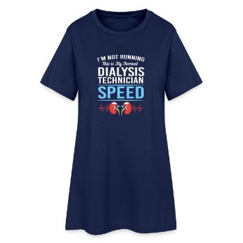 Dialyse-Techniker - Frauen T-Shirt-Kleid - Light Navy - Vorne