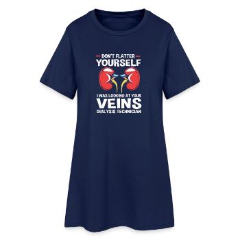 Dialyse-Techniker - Frauen T-Shirt-Kleid - Light Navy - Vorne