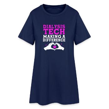 Dialyse-Techniker - Frauen T-Shirt-Kleid - Light Navy - Vorne
