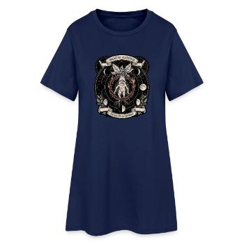 Okkultismus Wurzel - Frauen T-Shirt-Kleid - Light Navy - Vorne