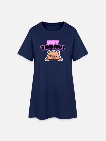 Heute nicht - Frauen T-Shirt-Kleid - Light Navy