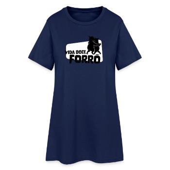 Vida Doce Forro – Tanzende Capybaras - Frauen T-Shirt-Kleid - Light Navy - Vorne