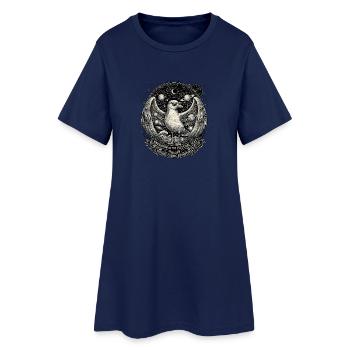 Möwen Kosmos - Frauen T-Shirt-Kleid - Light Navy - Vorne