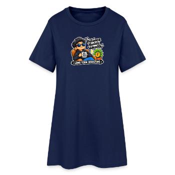 Cool Investor – Langfristige Geduld und Wohlstand - Frauen T-Shirt-Kleid - Light Navy - Vorne
