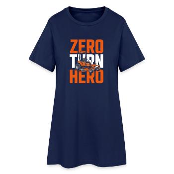 Zero Turn Aufsitzmäher Für Rasenmäher Fahrer - Frauen T-Shirt-Kleid - Light Navy - Vorne