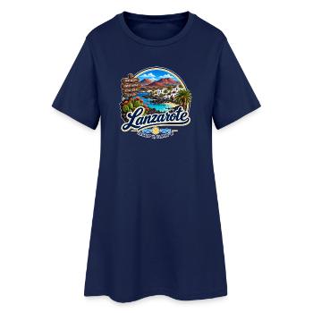 Lanzarote - Islas Canarias - Kanaren - Spanien - Frauen T-Shirt-Kleid - Light Navy - Vorne