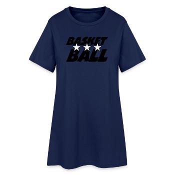 Basket Ball / Basketball / Basktet-Ball / Sport - Robe T-shirt Femme - marine clair - Devant
