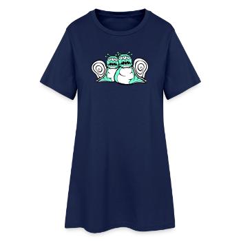 2 escargots monstres extraterrestres Halloween extraterrestres - Robe T-shirt Femme - marine clair - Devant