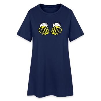 Beer Chop Cheers Comic - Robe T-shirt Femme - marine clair - Devant
