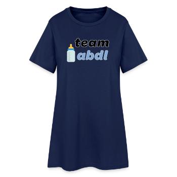 Team ABDL - Frauen T-Shirt-Kleid - Light Navy - Vorne