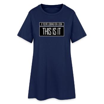 Si vous cherchez un signe c’est ça, désirez - Robe T-shirt Femme - marine clair - Devant