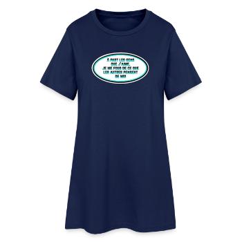 I don't care what people think of me - Women’s T-Shirt Dress - light navy - Front
