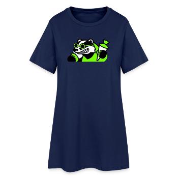 Icône de la rentrée scolaire de Badger Cool - Robe T-shirt Femme - marine clair - Devant
