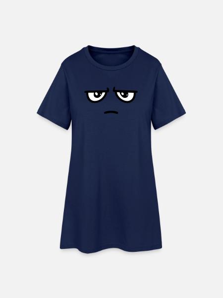 pas impressionné - Robe T-shirt Femme - marine clair
