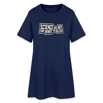 Science Does Not Care What You Believe Fakten Logo - Frauen T-Shirt-Kleid - Light Navy - Vorne