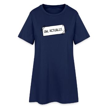 Loge de nerd pour coller des notes - Robe T-shirt Femme - marine clair - Devant
