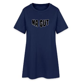 Na Gut: Mutige Outline-Handschrift - Frauen T-Shirt-Kleid - Light Navy - Vorne