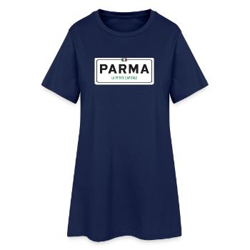Panneau de la ville de Parme - Robe T-shirt Femme - marine clair - Devant